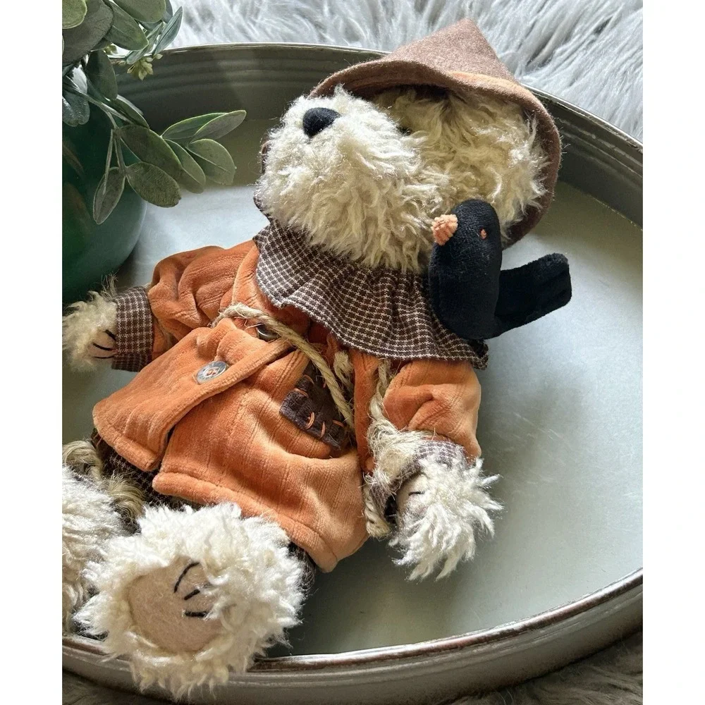 Vintage BOYDS BEARS Einstein Q. Scaredybear Scarecrow Plush Stuffed Toy Bear